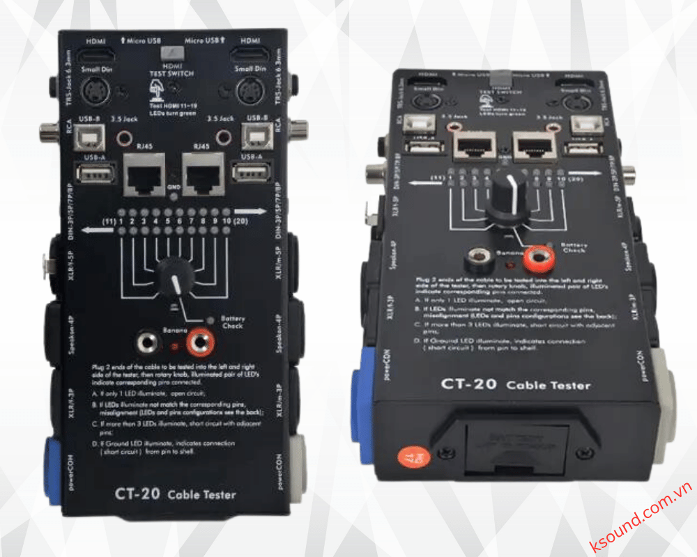 Bộ kiểm tra dây tín hiệu CT-20 Cable tester